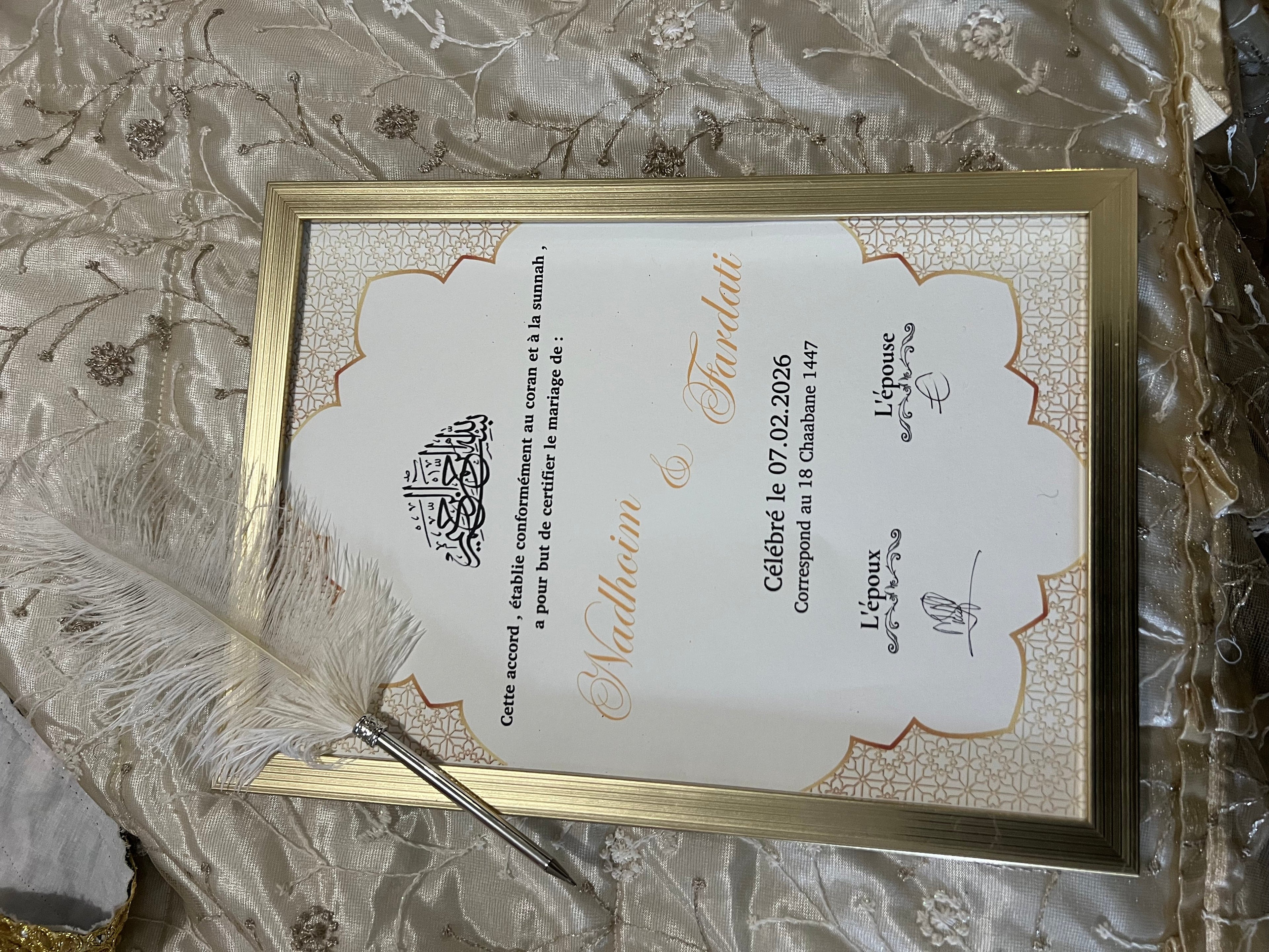 Certificat de Mariage