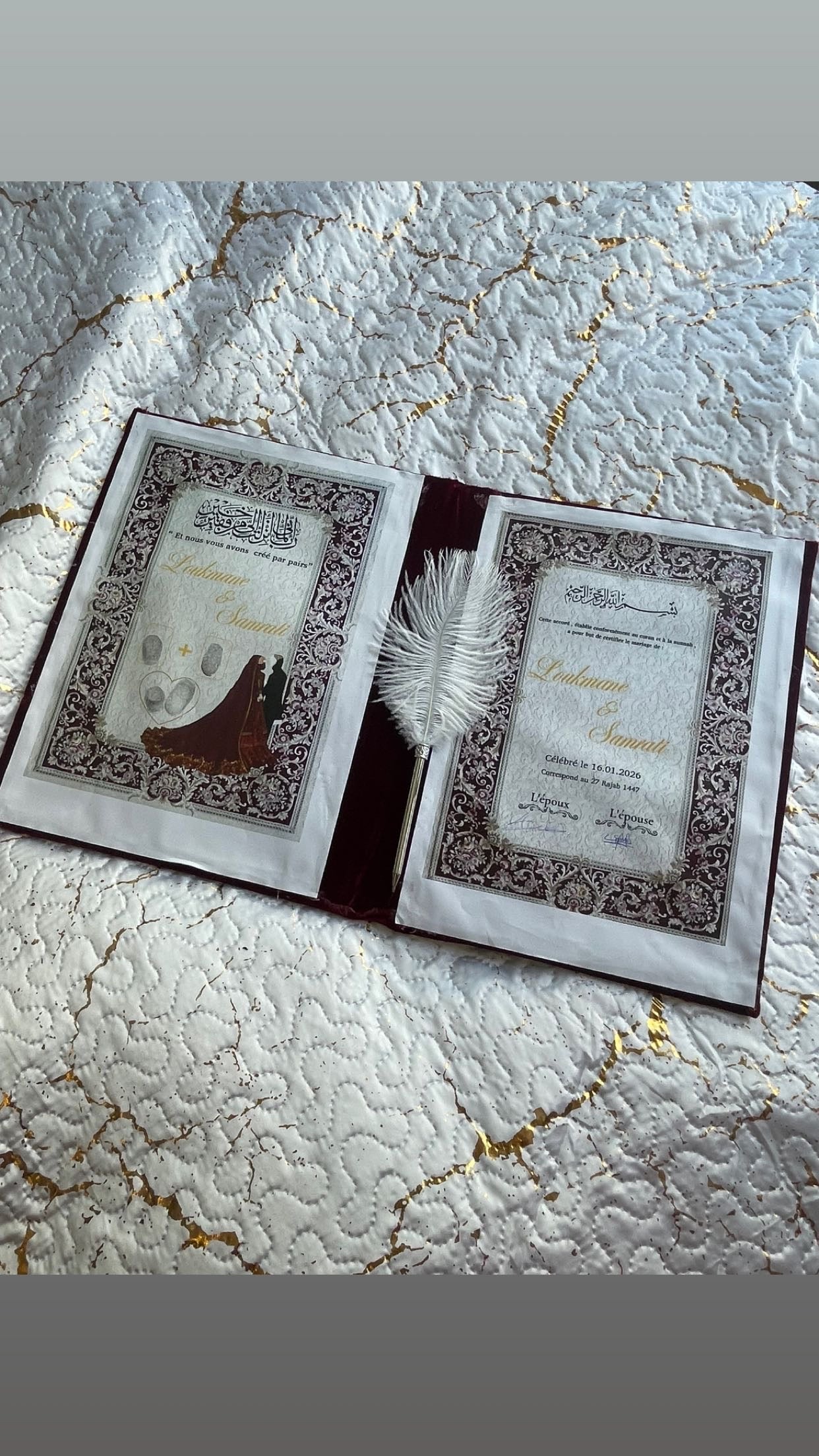 Certificat de mariage DUO