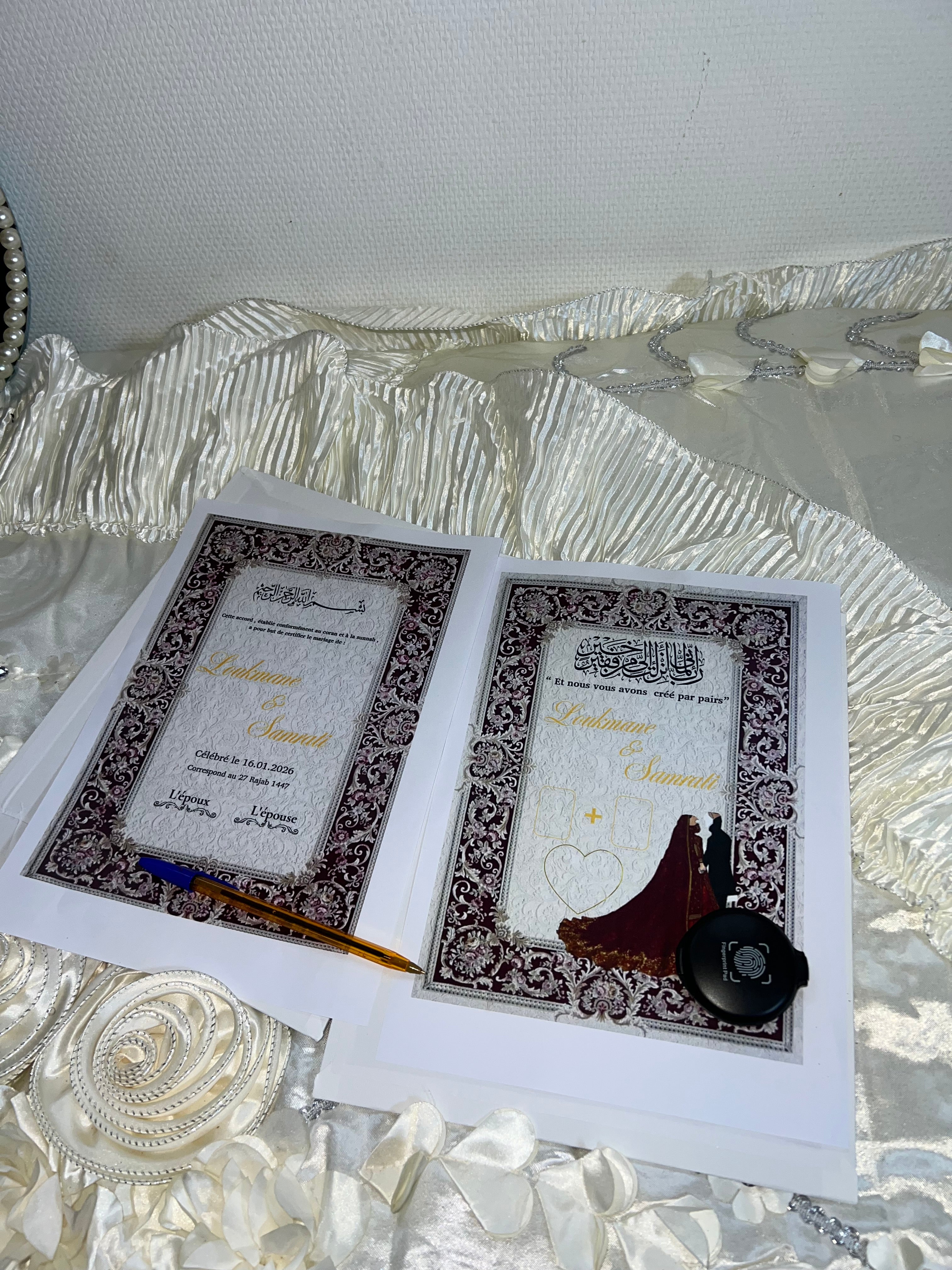 Certificat de mariage DUO